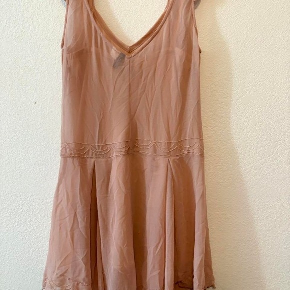 Vintage Y2K asymmetrical fairy babydoll dress w/ beaded art deco design size 10 - Picture 6 of 8